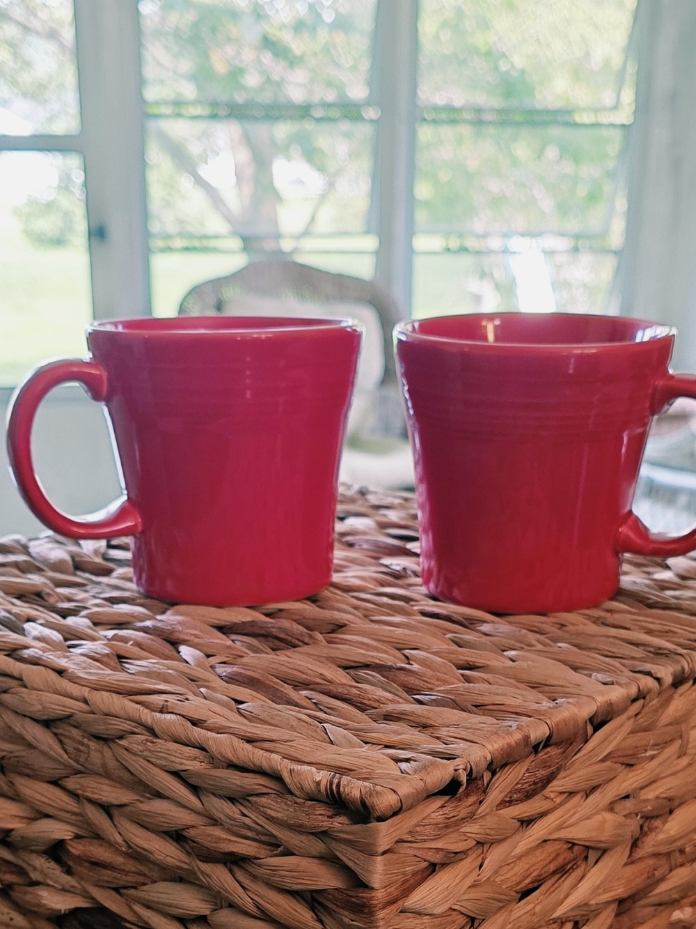 Set of 2 New Fiestaware Scarlett Tapered Mugs 15 fl oz  Fiesta New
